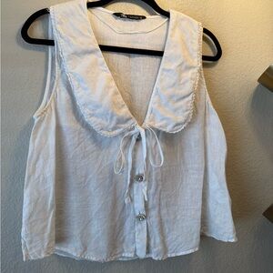 SOLD 100% Linen Zara Blouse